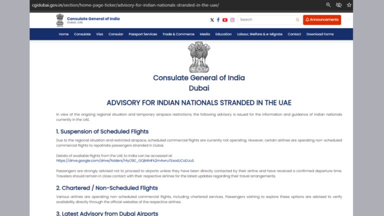Indian Consulate in Dubai issues advisory for Indians stranded in UAE; shares details on flights, visa waiver, hotels, helpline numbers |
